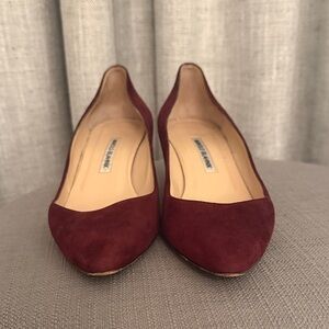 Manolo Blahnik maroon heels